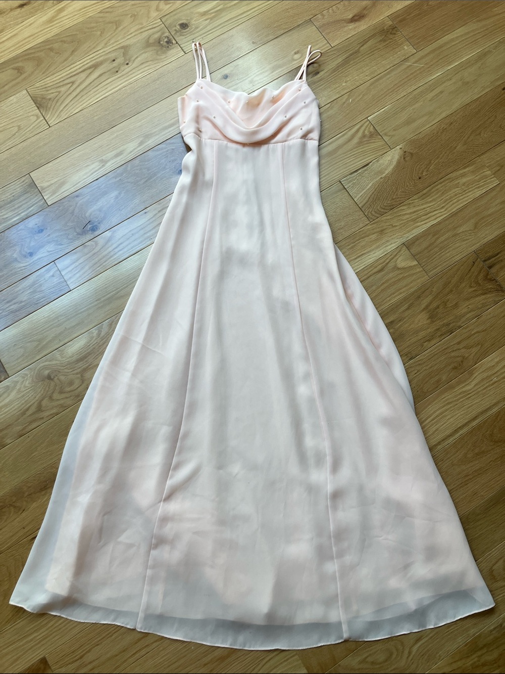 Aspeed Pale Pink Satin Maxi Slip Dress